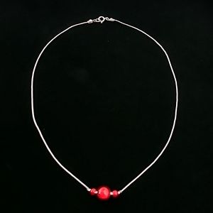 Miracle bead 925 sterling silver choker necklace